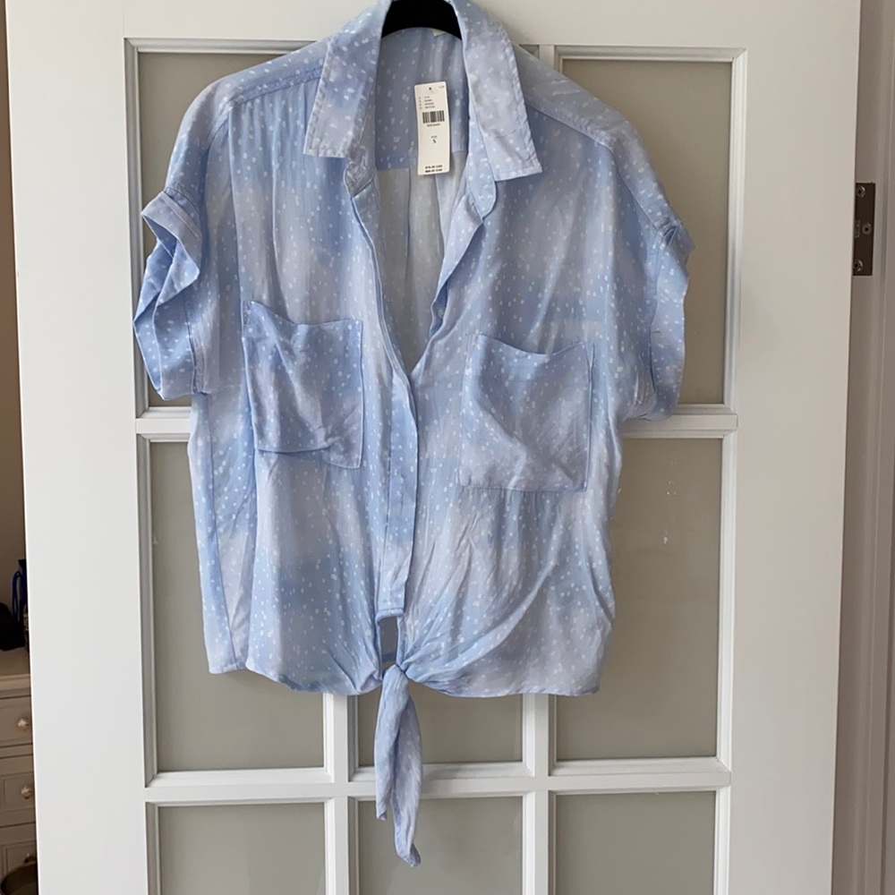 Anthropologie, Cloth & Stone, printed tie top